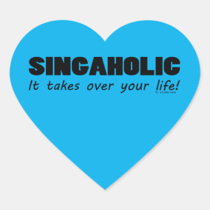 Singaholic Life Heart Sticker