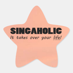 Singaholic Life Star Sticker