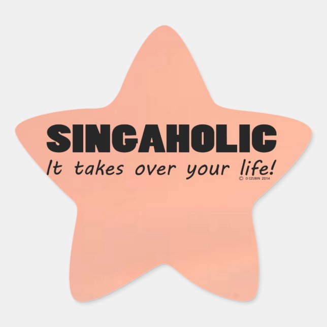 Singaholic Life Star Sticker (Front)