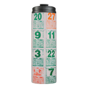 Singapore-21 JUL 2019:Vintage Chinese calendar pap Thermal Tumbler