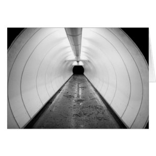 Singapore. An illuminated pedestrian tunnel in