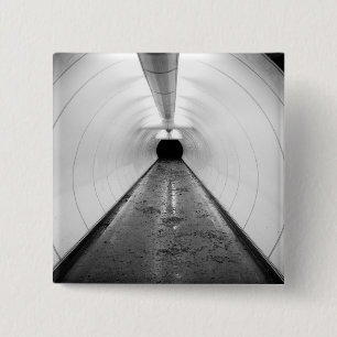 Singapore. An illuminated pedestrian tunnel in 15 Cm Square Badge