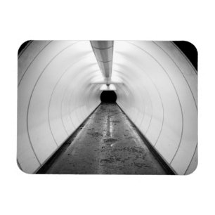 Singapore. An illuminated pedestrian tunnel in Magnet