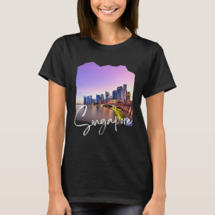 Singapore At Night Singapore Skyline Singapore T-Shirt