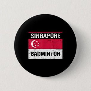 Singapore Badminton Team Badminton 6 Cm Round Badge