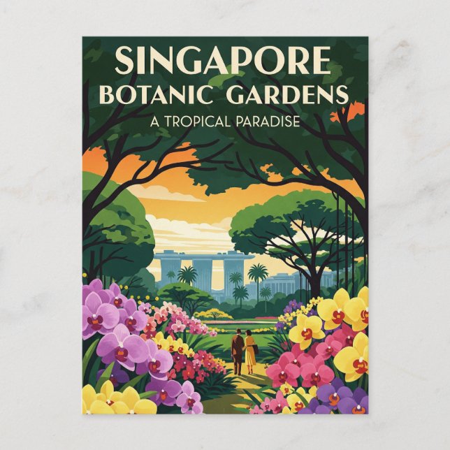 Singapore Botanic Gardens Travel Postcard (Front)