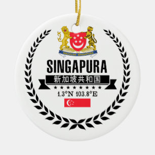 Singapore Ceramic Tree Decoration