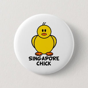 Singapore Chick 6 Cm Round Badge