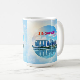 Singapore city retro Skyline Coffee Mug
