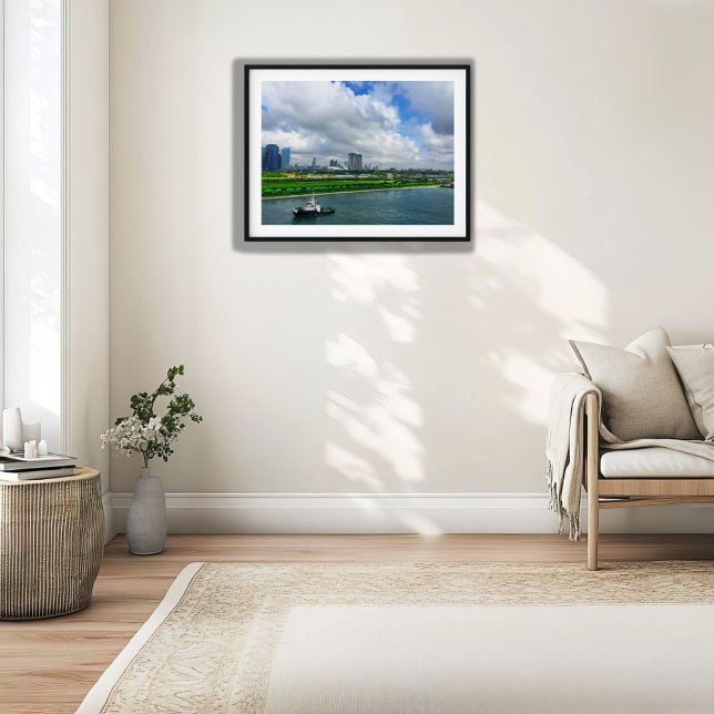 Singapore City Skyline Marina Bay Sands Tugboat Poster (Creator Uploaded)