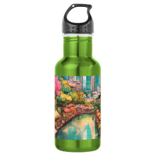 Singapore City View Colorful 532 Ml Water Bottle