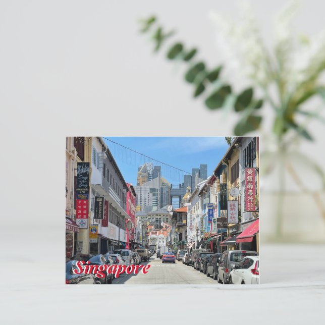 Singapore City View Postcard (Standing Front)