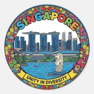 SINGAPORE CLASSIC ROUND STICKER
