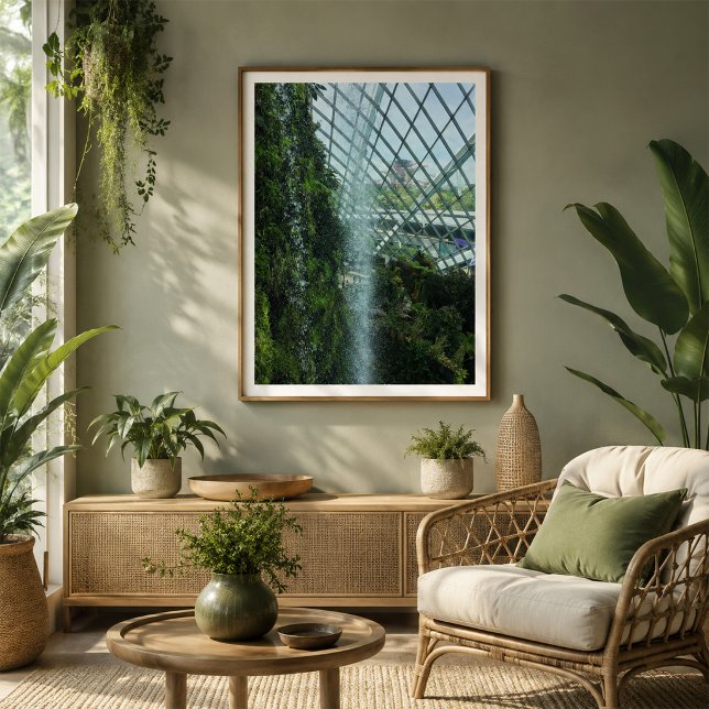 Singapore Cloud Forest Waterfall Botanical Poster (Creator Uploaded)