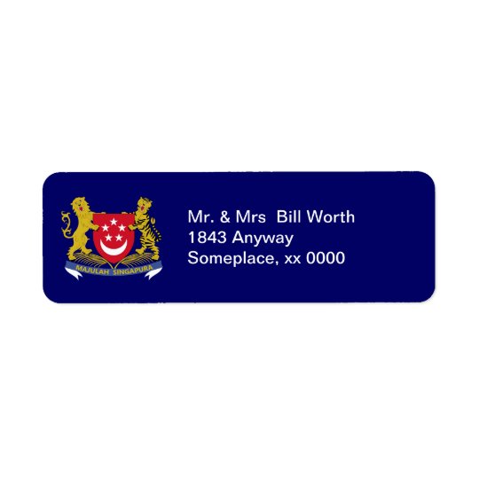 Singapore COA Return Address Label