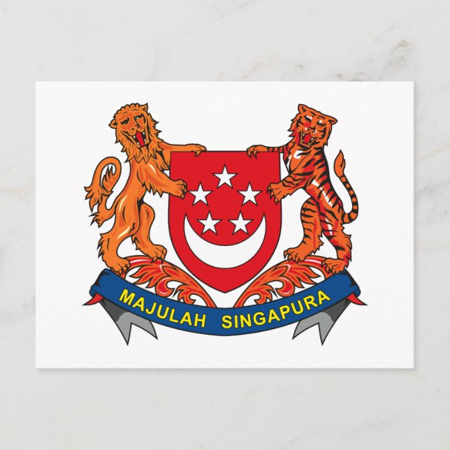 Singapore Coat of Arms Postcard (Front)
