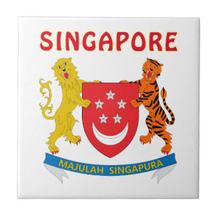 SINGAPORE Coat Of Arms Tile