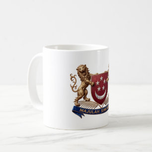 singapore country flag symbol emblem coat arms coffee mug