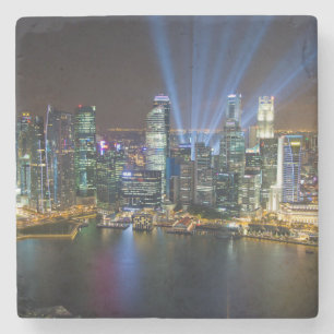 Singapore Downtown Lightshow Stone Coaster