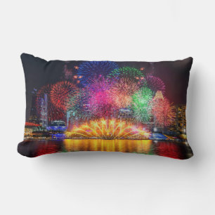 Singapore Fireworks throw pillows