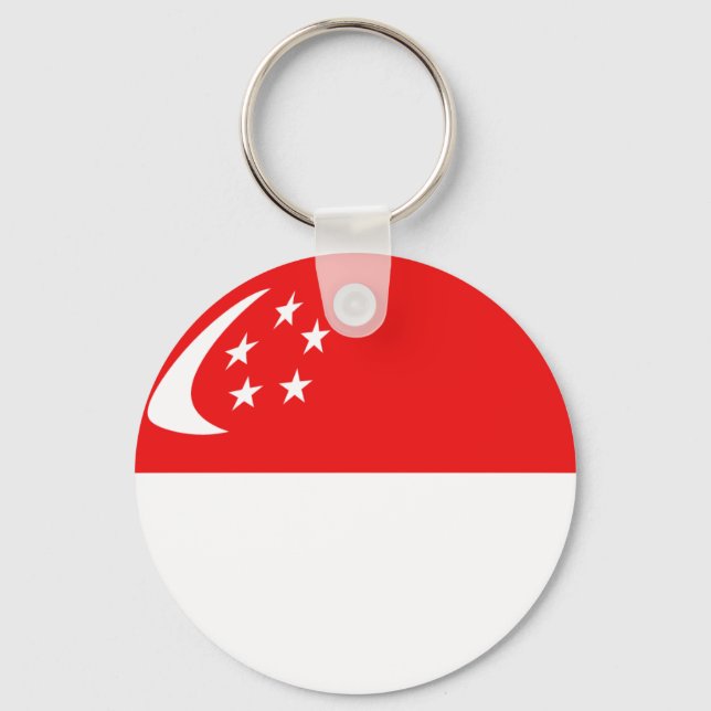 Singapore Fisheye Flag Keychain (Front)