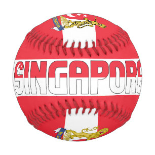 Singapore Flag and Coat of Arms Patriotic Baseball