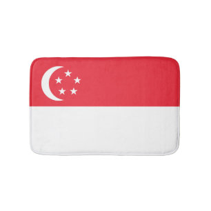 Singapore flag bath mat