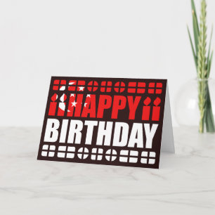 Singapore Flag Birthday Card
