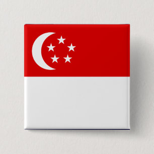 Singapore Flag Button/Lapel Pin