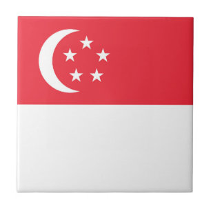 Singapore flag ceramic tile