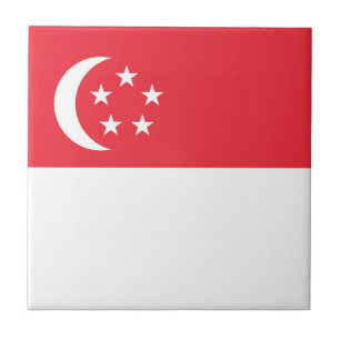 Singapore Flag Ceramic Tile