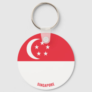 Singapore Flag Charming Patriotic Key Ring
