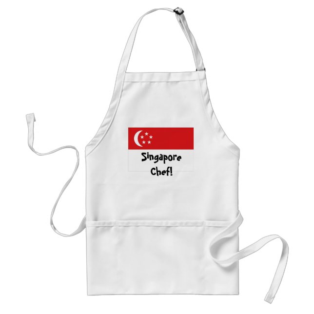 Singapore flag chef apron (Front)