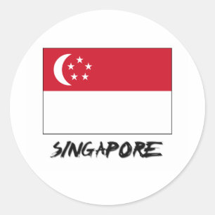 Singapore Flag Classic Round Sticker