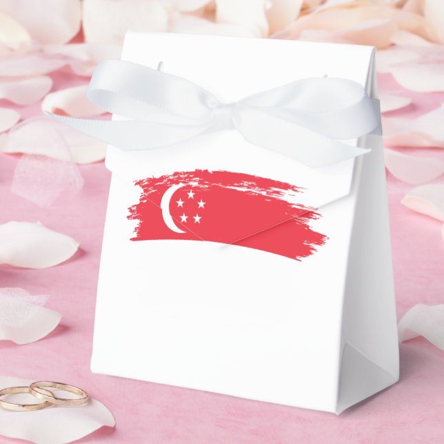 Singapore flag favour box (Wedding)