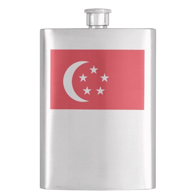 Singapore flag hip flask (Front)