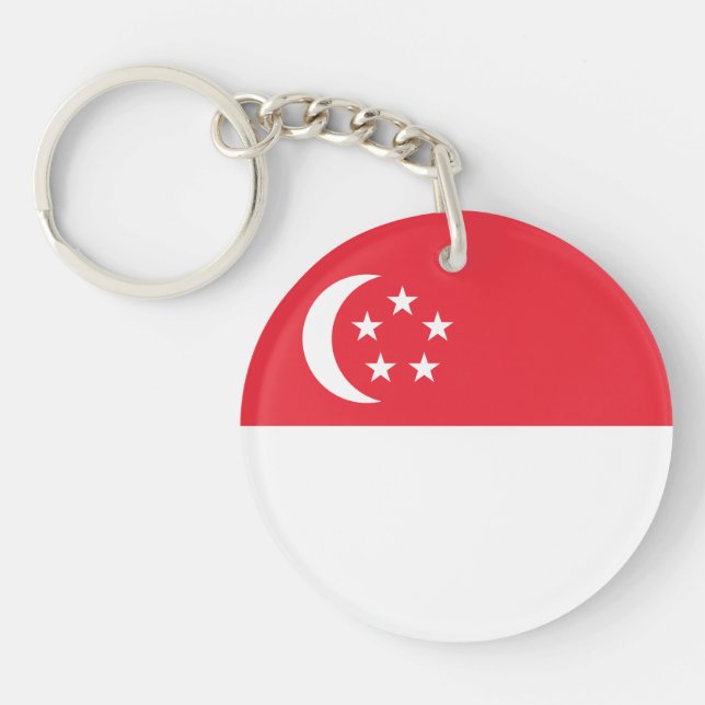 Singapore Flag Key Ring (Front)