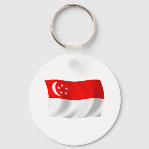 Singapore Flag Keychain