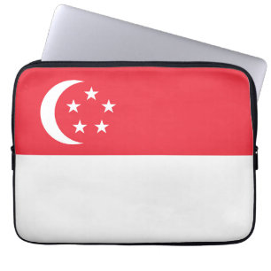 Singapore flag laptop sleeve