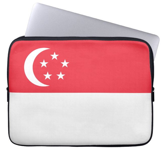 Singapore flag laptop sleeve (Front)