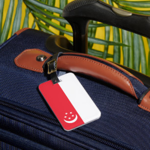 Singapore flag luggage tag