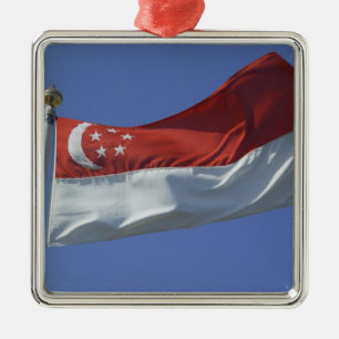 Singapore Flag Metal Tree Decoration
