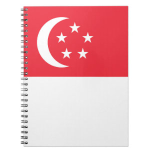 Singapore flag notebook