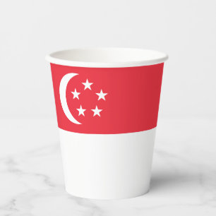 Singapore Flag Paper Cups