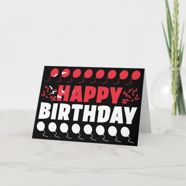 Singapore Flag Patriotic Birthday Card (Front)