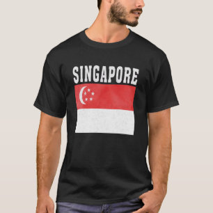 Singapore Flag Patriotic National Roots Souvenir T-Shirt