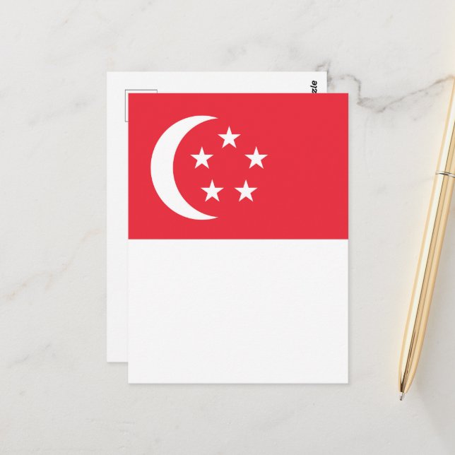 Singapore flag postcard (Front/Back In Situ)