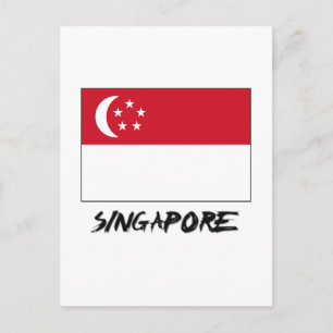 Singapore Flag Postcard