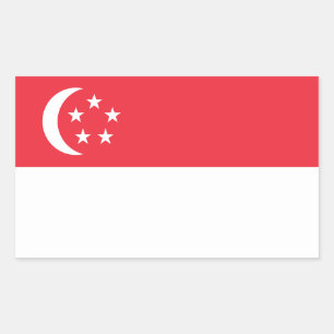 Singapore Flag Rectangular Sticker
