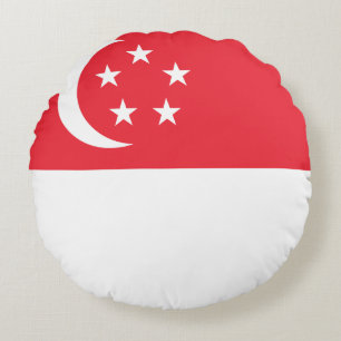 Singapore Flag Round Cushion